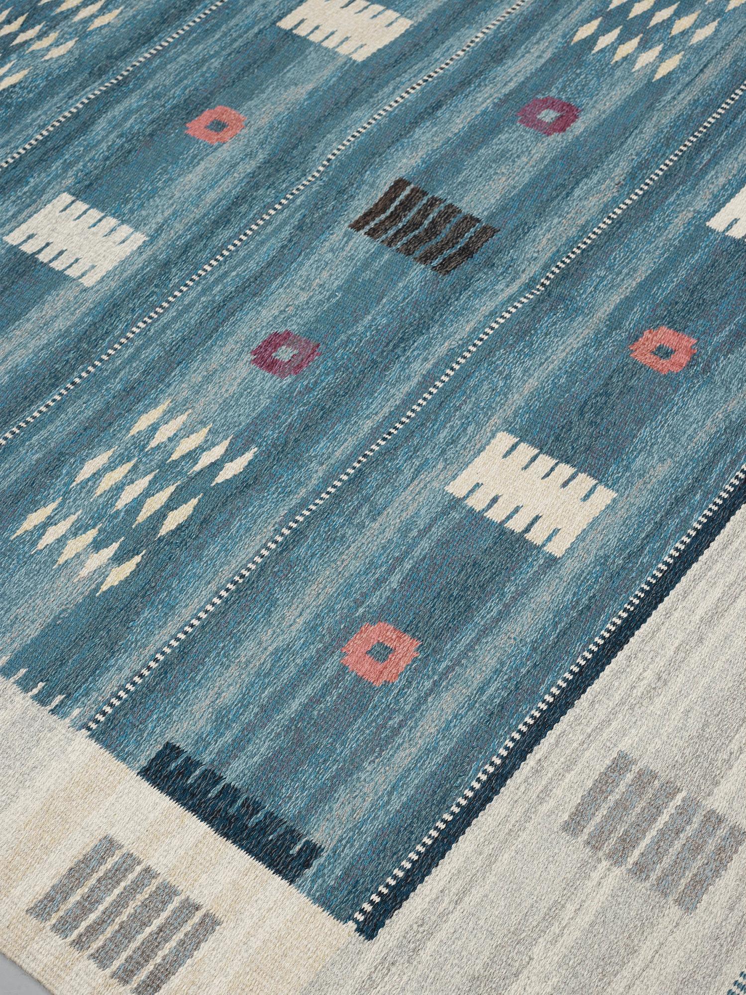 Carl Dangel, CARPET. Flat weave. 304,5 x 203 cm. Signed CD.