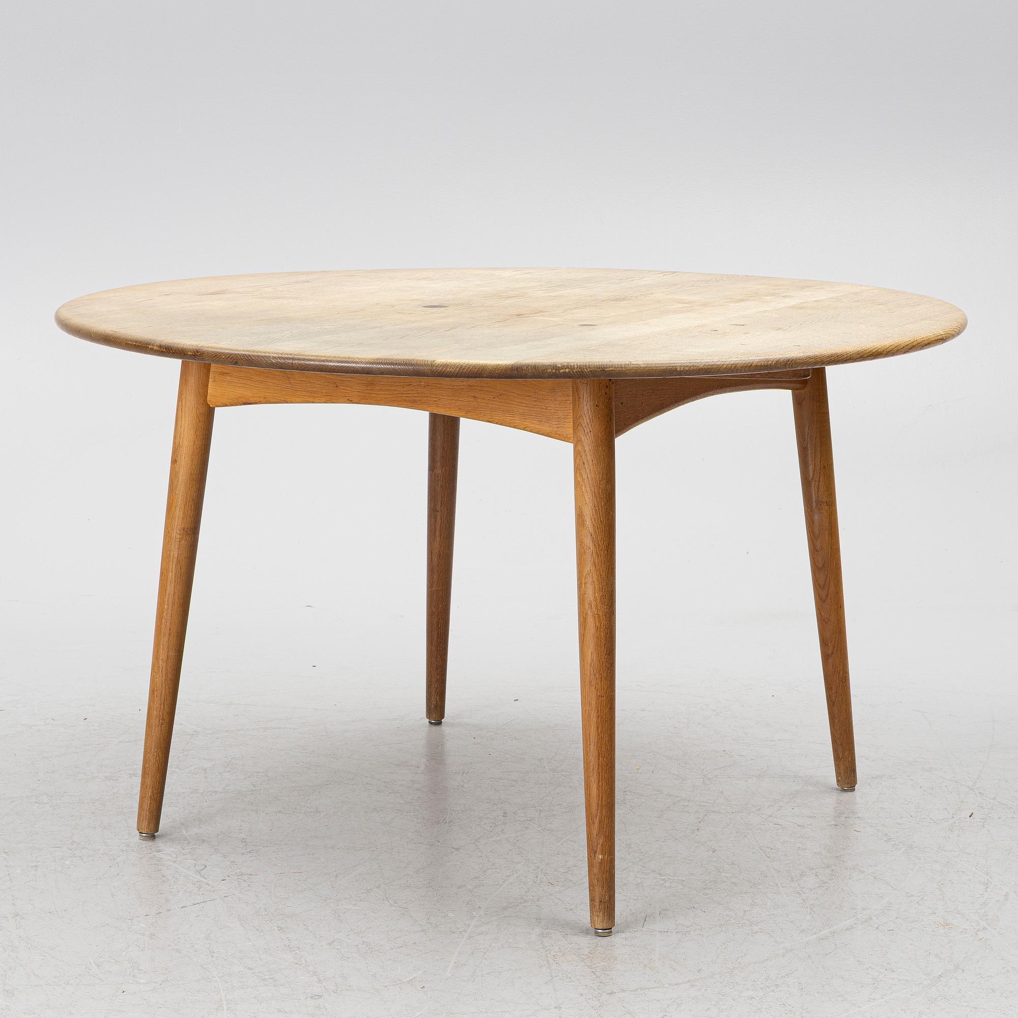 Hans J. Wegner, dining table, Andreas Tuck, Denmark, 1960s.