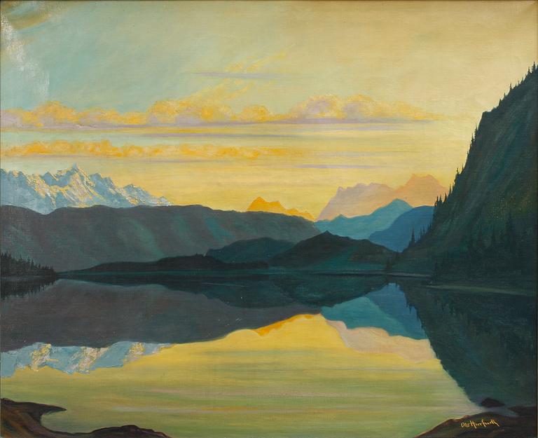 OKÄND KONSTNÄR, olja på duk, sign Otto Herrfurth, 1900-talets början.