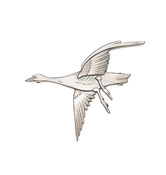 706. A Wiwen Nilsson sterling brooch, Lund 1956.