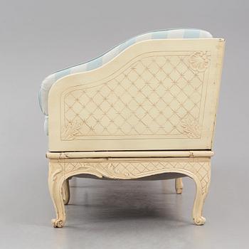 Soffa, Sverige, 1700-talets senare del, Rokoko.