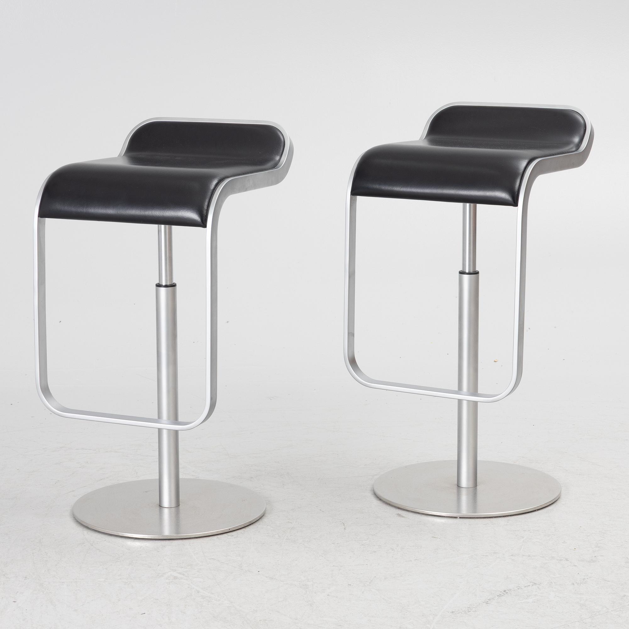 Shin & Tomoko Azumi, a pair of 'Lem' bar stools, LaPalma, Italy.