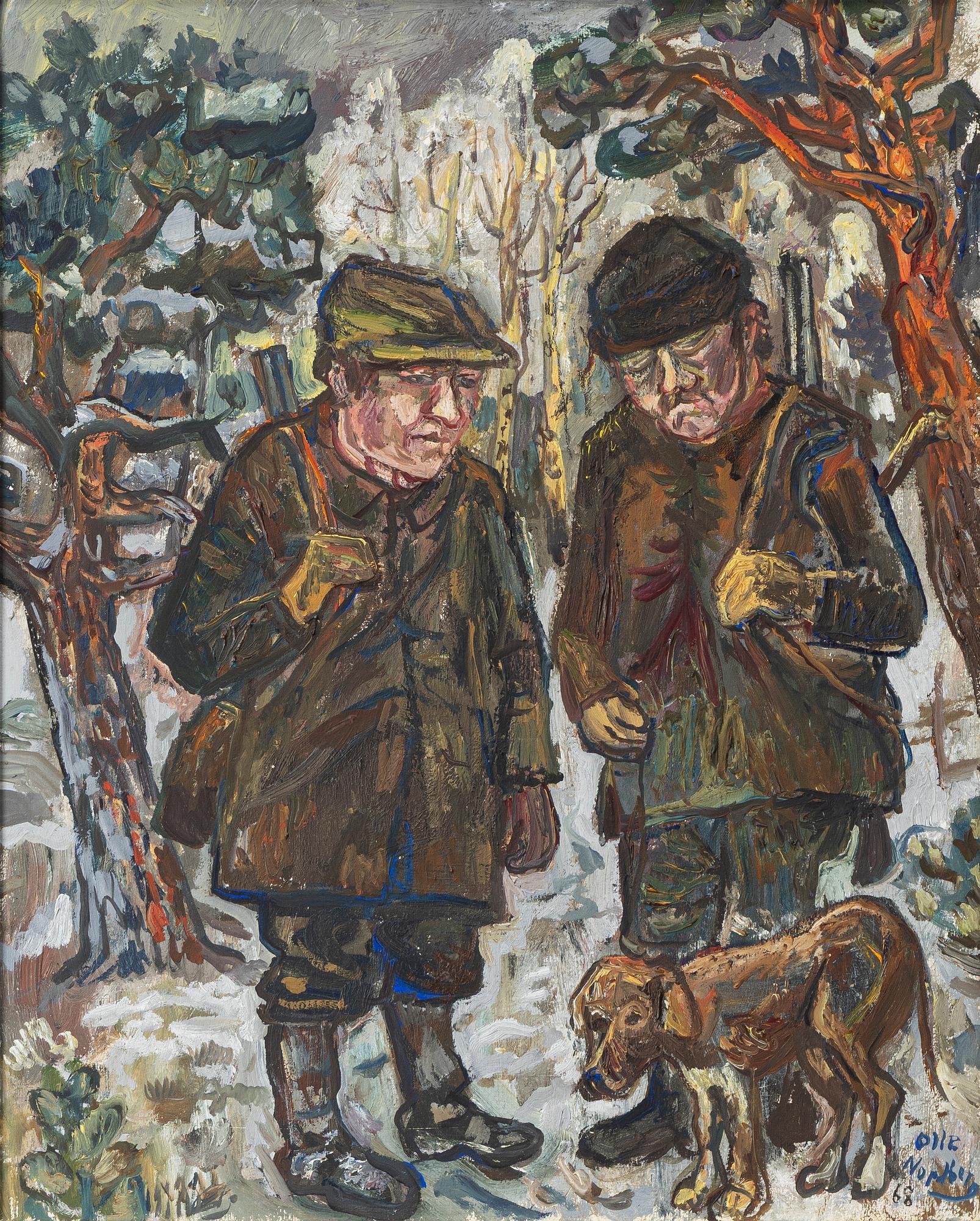 Olle Nordberg, Translation: "Hunter with dog".