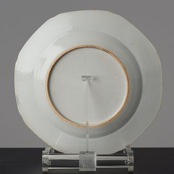 A set of 13 famille rose dessert plates, Qing dynasty, late 18th Century.