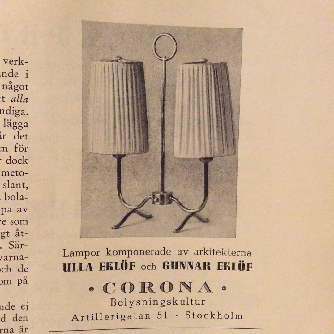 Ulla & Gunnar Eklöf, attributed to, a pair of Swedish Modern ceiling lamps, Corona Belysningskultur, Stockholm, 1940s.