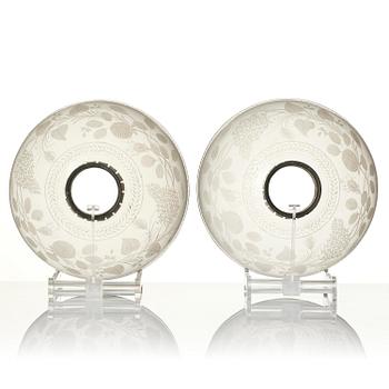 A pair of Empire painted sheet metal carcel oil lamps.