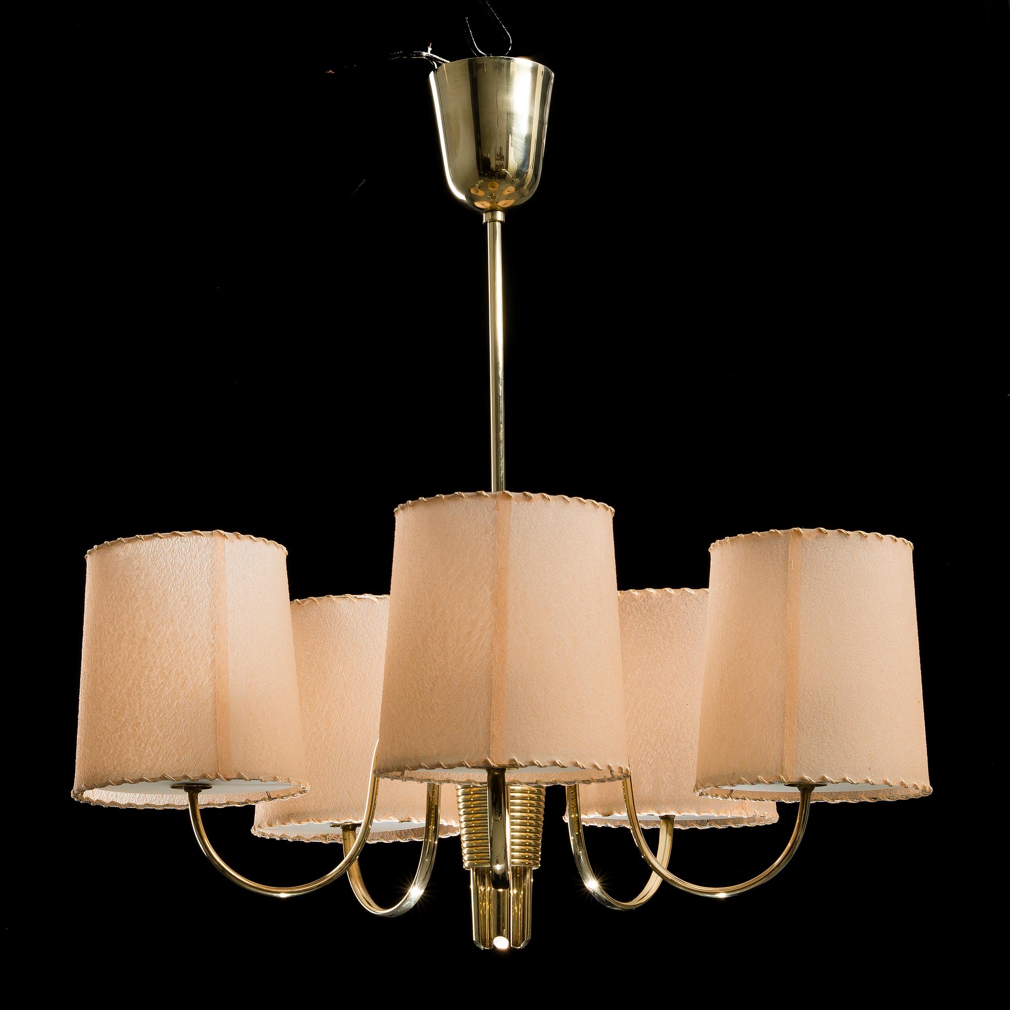 PAAVO TYNELL, TAKLAMPA, modell 9031, Taito, 1900-talets mitt. Höjd 65 cm.