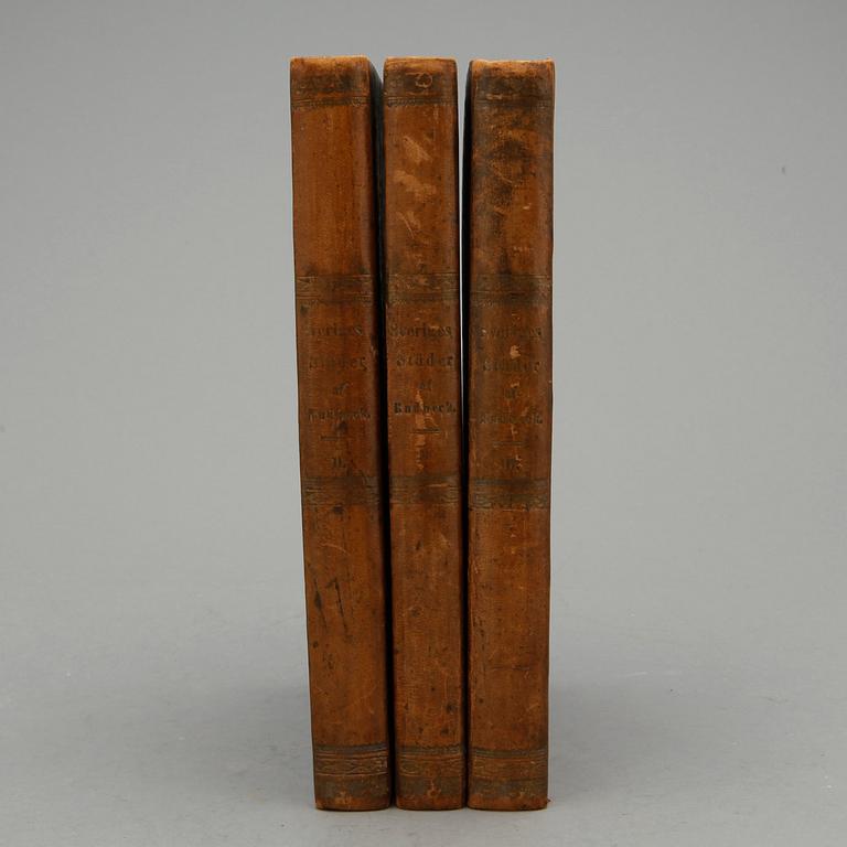 T.G. RUDBECK, 3 volymer, "Försök till beskrifning öfver sveriges städer..", Stockholm 1855-60.