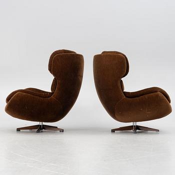 A pair of armchairs, Swedfurn, Slätte möbler, Töreboda, second half of the 20th century.