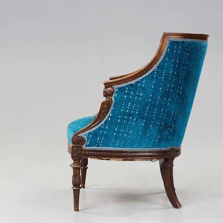 Ephraim Ståhl, A late Gustavian armchair by Ephraim Ståhl (1767-1820).