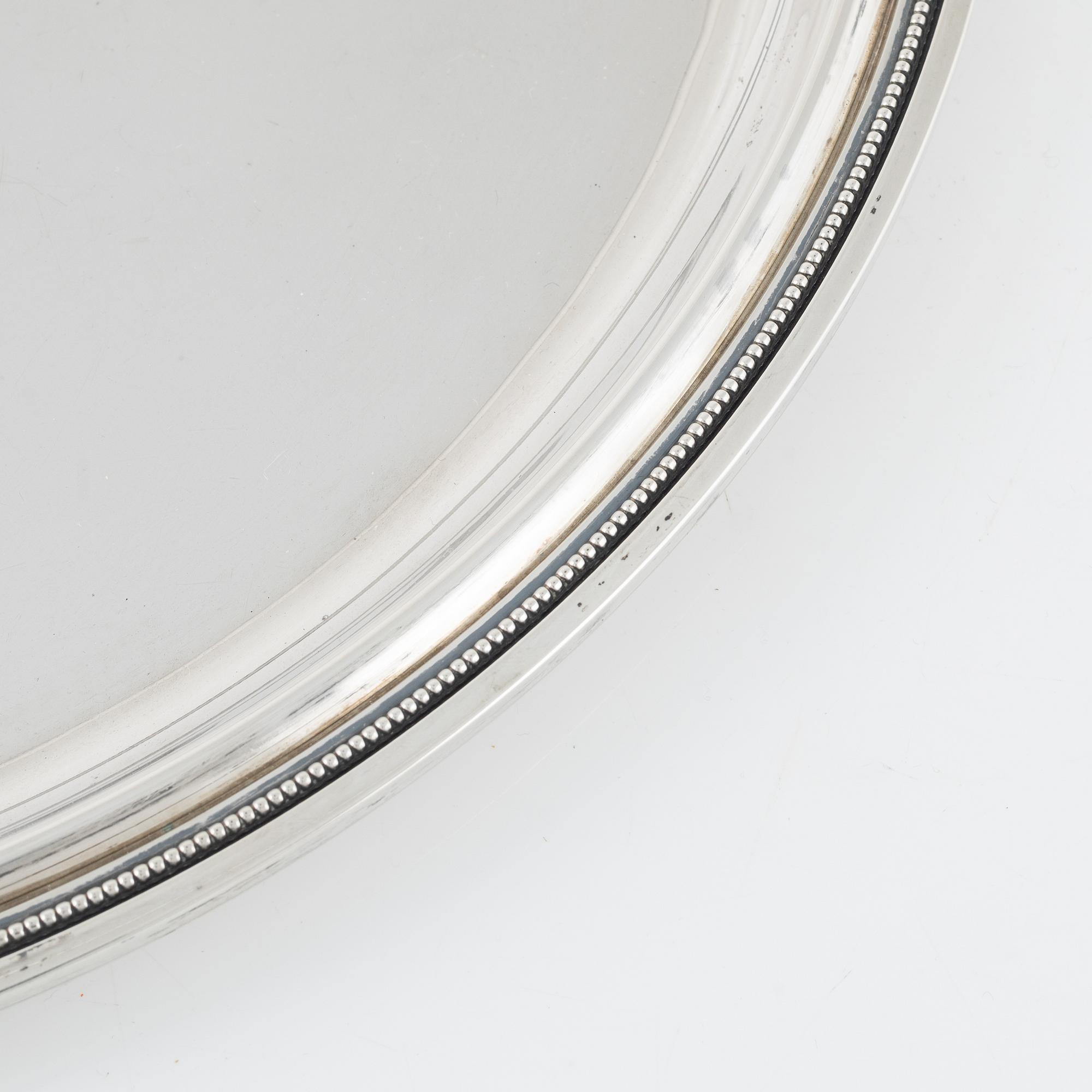 Atelier Borgila, a sterling silver tray, Stockholm 1973.