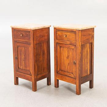A pair of bedside tables early 20th century.