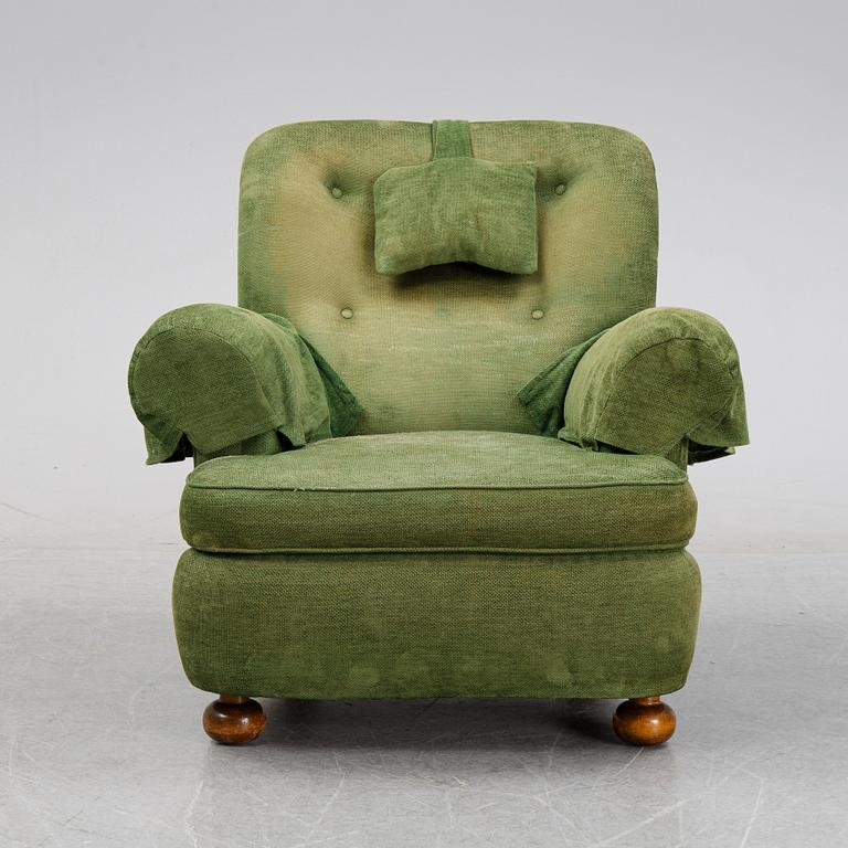 Josef Frank, fåtölj, modell 336, Firma Svenskt Tenn, modellen formgiven 1934.