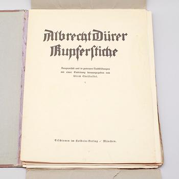 ALBRECHT DÜRER, mapp, "Albrecht Dürer Kupferstiche", omkring år 1900.