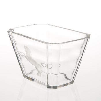 SKÅL, glas, Vicke Lindstrand,  Orrefors 1935.