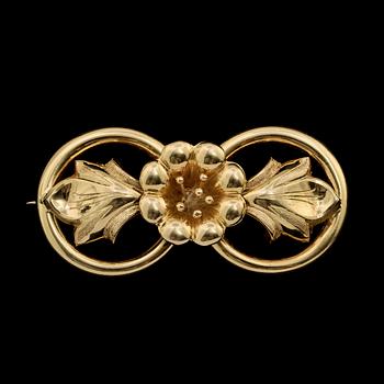 BROSCH, 18k guld, Ceson, Göteborg, 1900-tal. Vikt 5 g.