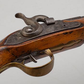 SLAGLÅSPISTOLER, 2 st, svenska, 1800-talets början.