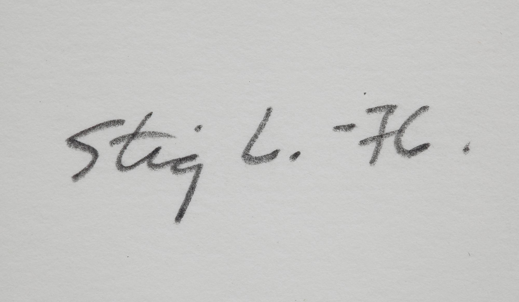 STIG LINDBERG, 2 st, litografier. Varav en numr sign 211/250 och sign i blyerts.