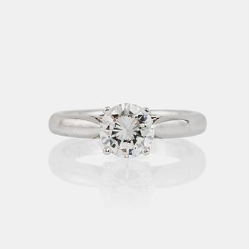 1303. A signed Cartier brilliant-cut diamond, 1.00 ct, ring.