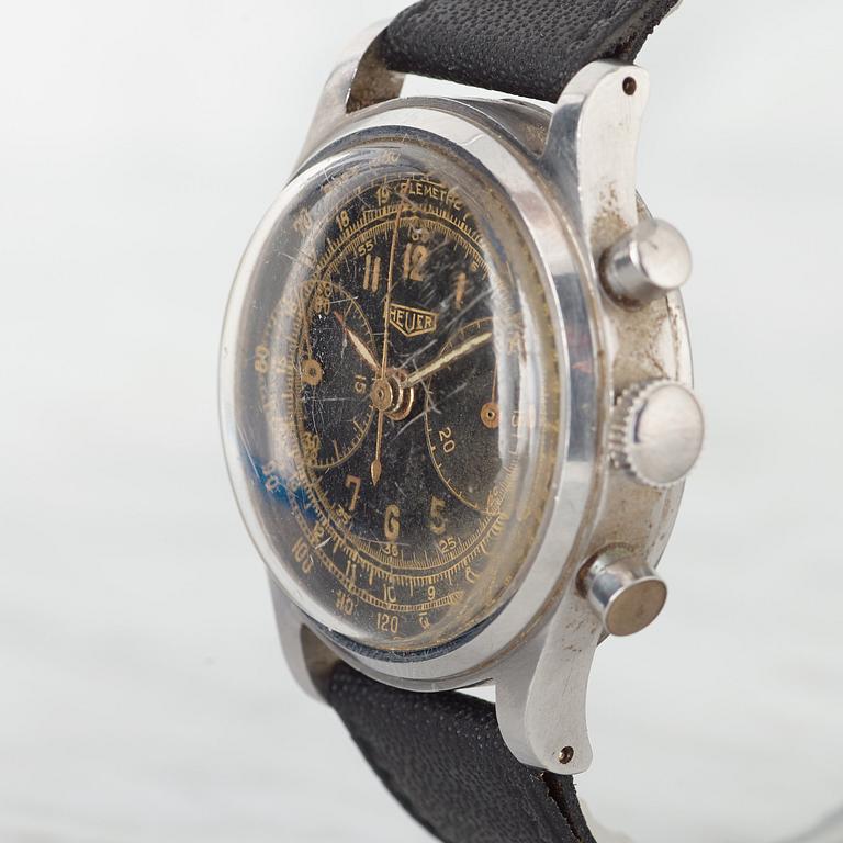 HEUER, "Big Eyes", Base 1000 / Telemetre, chronograph, wristwatch, 35 mm,