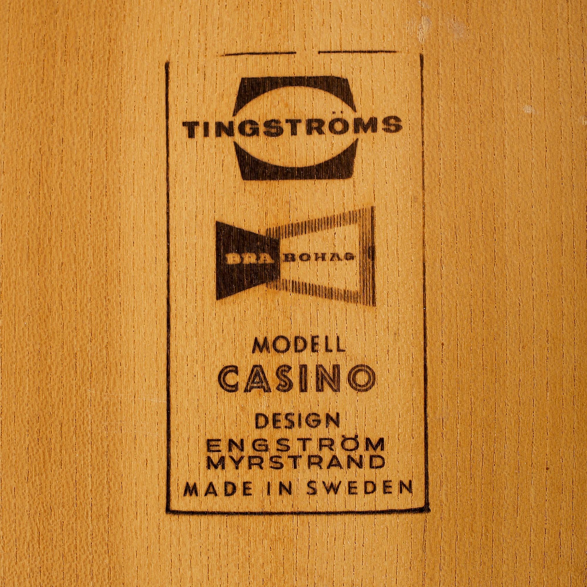 BÄNKAR, 2 st. "Casino", Engström och Myrstrand, Tingströms 1960-tal.