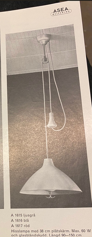 Asea, a ceiling lamp model "1617", 1950s.