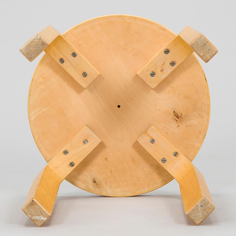 Alvar Aalto, A 1960's-1970's E60 stool for Artek, Finland.