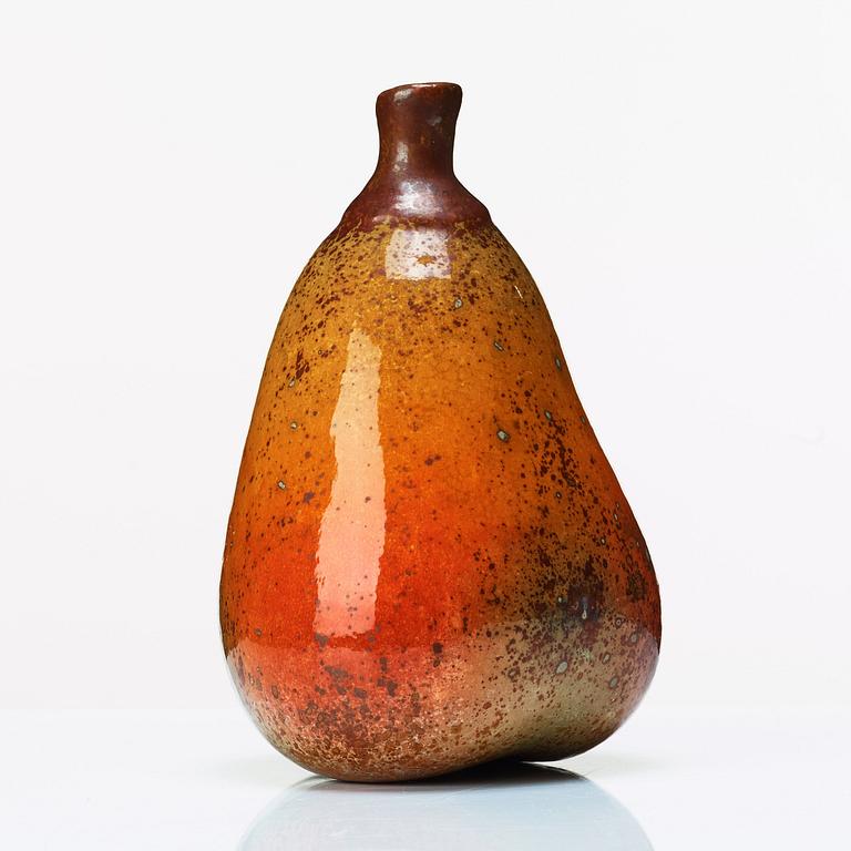 Hans Hedberg, a faience sculpture of a pear, Biot, France.