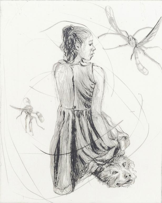 LINN FERNSTRÖM, drypoint, signed and numbered 9/25, 2008.