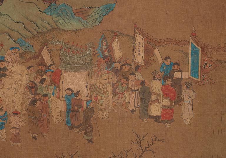 A Chinese album with paintings of Envoys Presenting Tribute  职贡图(Zhigong tu), probably 17thCentury, after an old master.