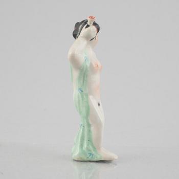 Two Chinese erotic porcelain figures, first part of the 20th century.
