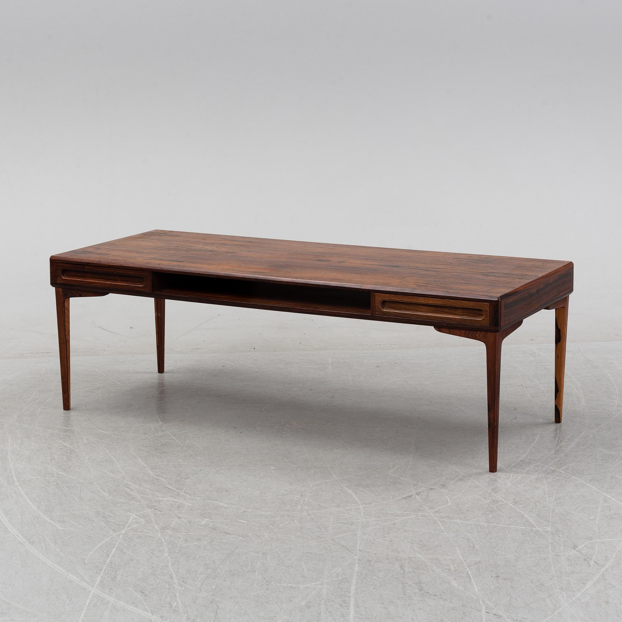 A 1960's rosewood coffee table.