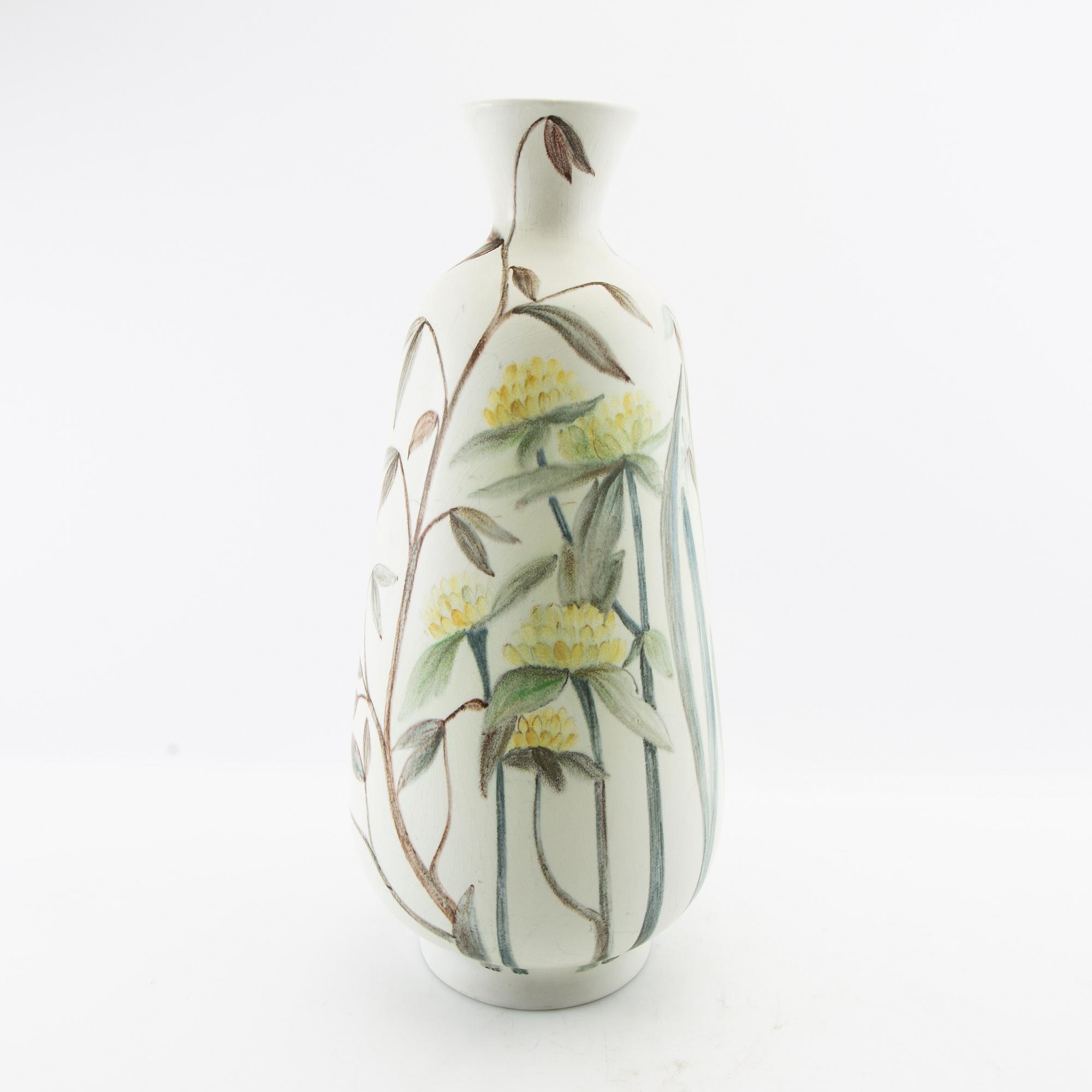 Carl-Harry Stålhane, vas samt skålfat Rörstrand 1900-talets mitt stengods.