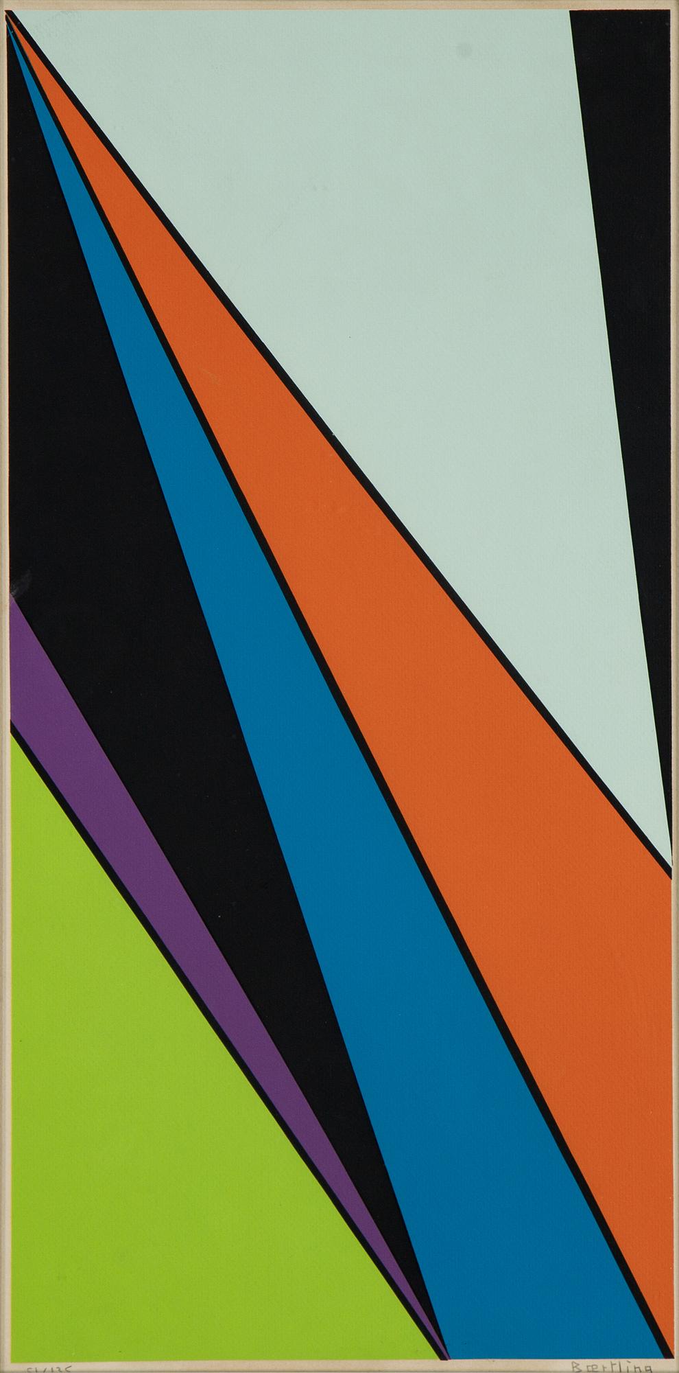 Olle Baertling, färgserigrafi, signerad och numrerad 51/135.