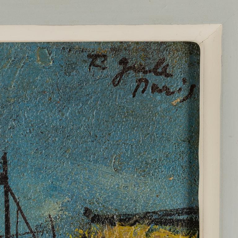 Francois Gall,olja på papp-pannå, signerad, Paris.
