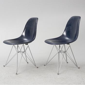 Charles & Ray Eames, stolar, ett par, "Glassfibre Chair DSR", Herman Miller, 1900-talets andra hälft.