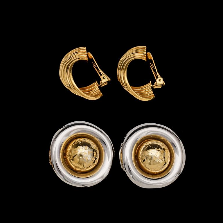 CÉLINE, two pairs of earclips.