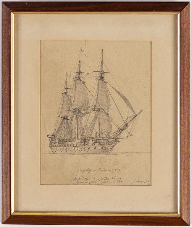 JACOB HÄGG, pencil drawing, signed and dated 1912.