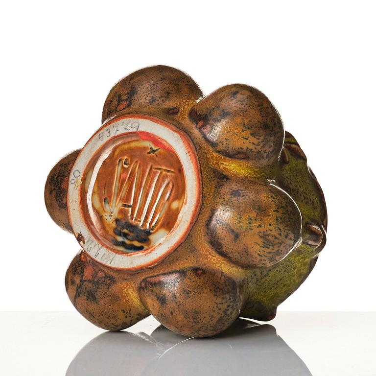 Axel Salto, a 'sprouting style' stoneware vase, Royal Copenhagen, Denmark mid 20th century.