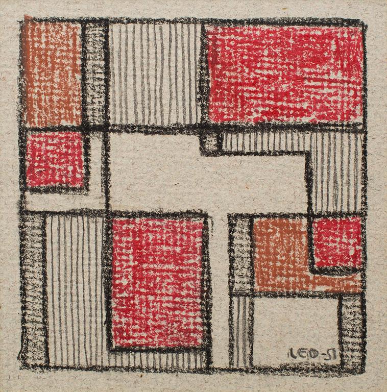 LARS ENGLUND, Chalk drawing, signed and dated -51.