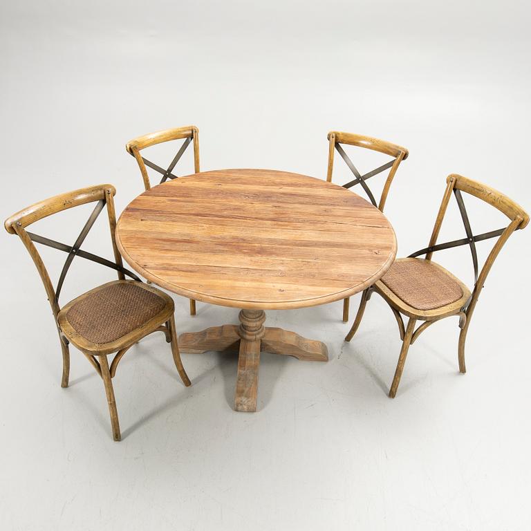 Dining group, 5 pieces, 21st century.