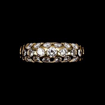 252. RING, brilliant cut diamonds, tot. 1.23 cts.