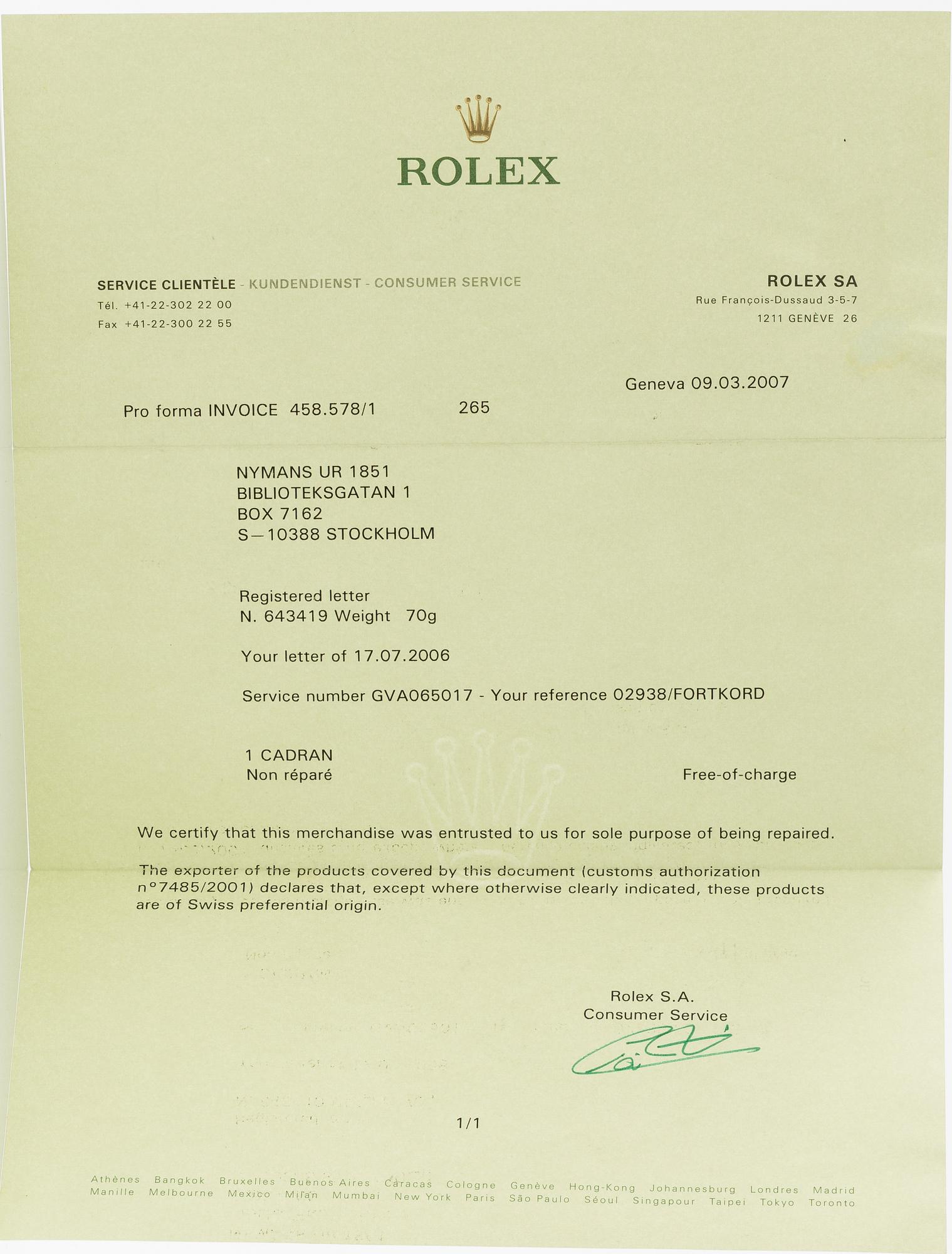 Rolex, Sea-Dweller, "Double Red Mark IV", ca 1975.