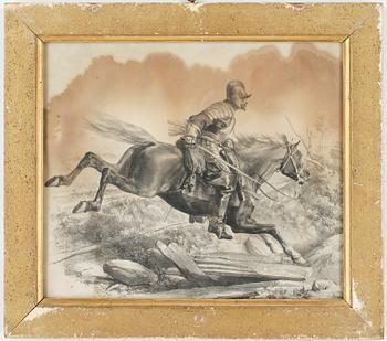 OSCAR ANDERSSON, efter, ett par, litografier, signerade och daterade 1868 i trycket.