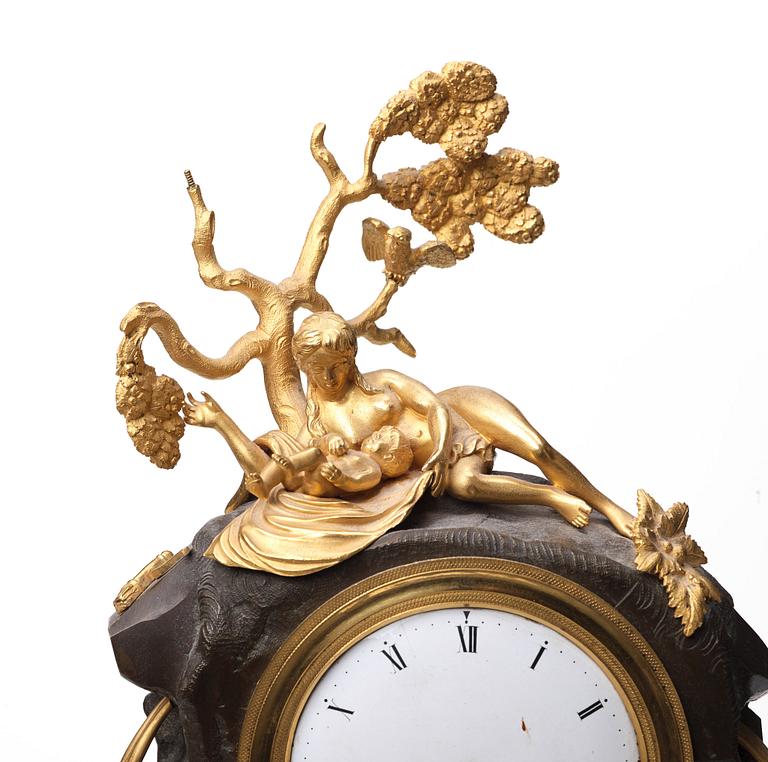 A late Gustavian mantle clock by Ephraim Hedström, Stockholm 1808-1818.