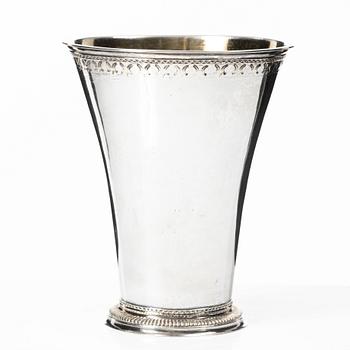 A Swedish 18th century silver beaker, mark of Anders Schotte, Uddevalla 1784.