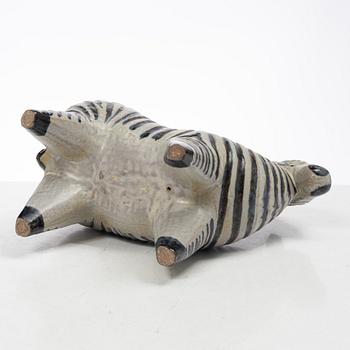 Lisa Larson, stoneware figurine, "Zebra", from the "Stora Zoo" series, Gustavsberg.