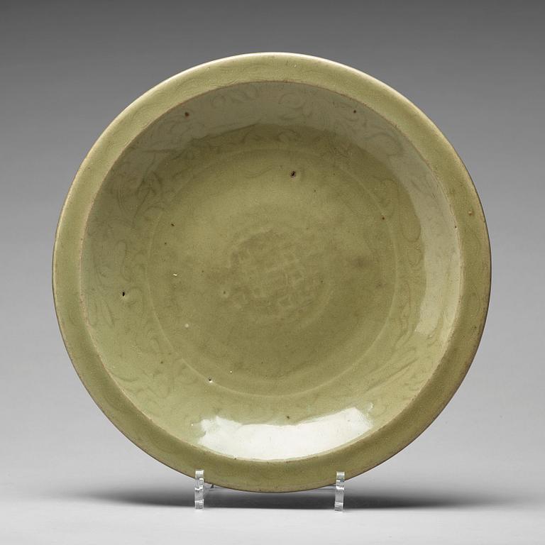 A celadon dish, Ming dynasty (1368-1644).