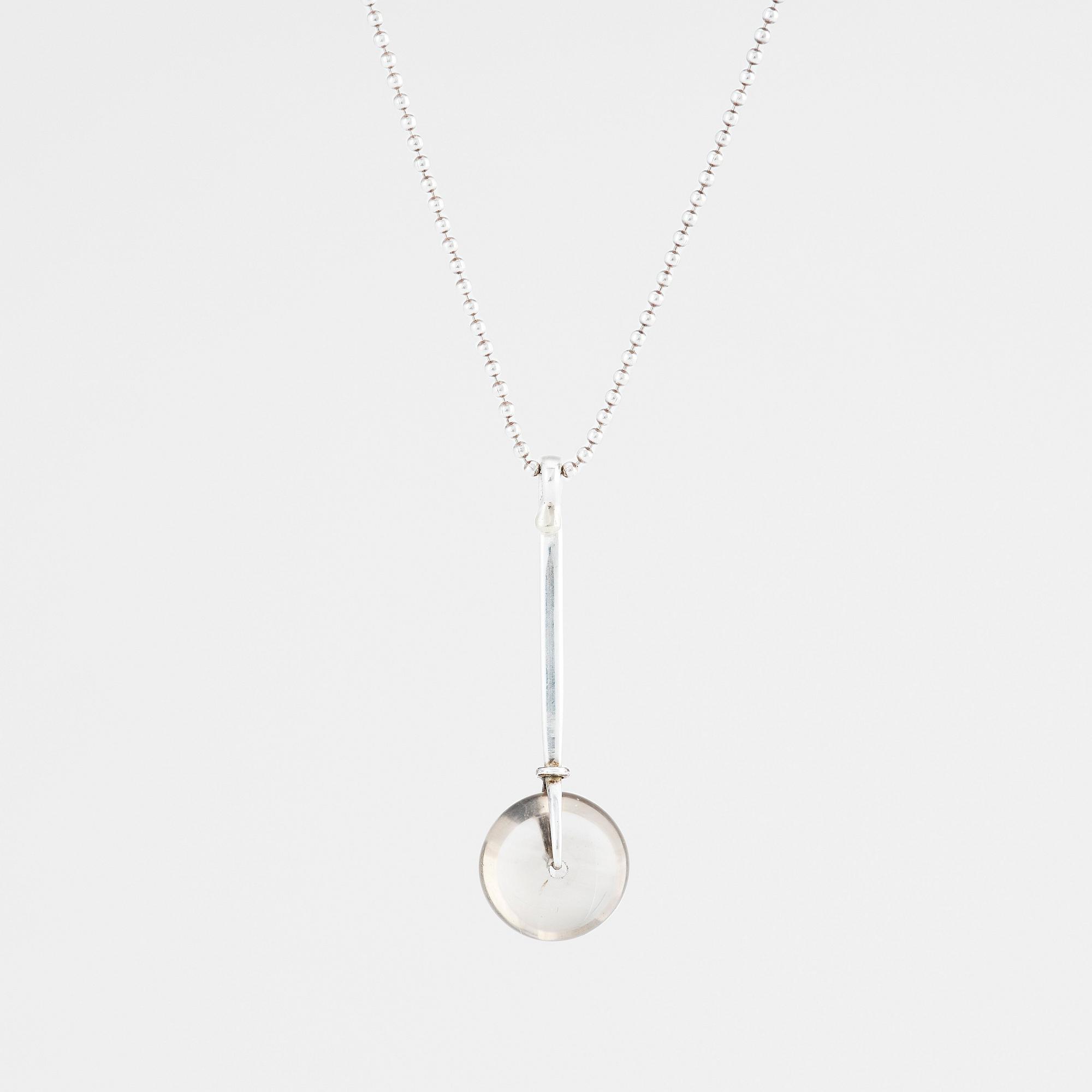 Vivianna Torun Bülow-Hübe, a sterling necklace with a pendant, executed in her own studio, Indonesia.