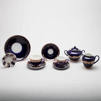 KAFFE- / TESERVIS, porslin, Sovjetunion, 1900-talets slut.